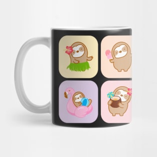 Cute Summer Vacation Sloth Mug